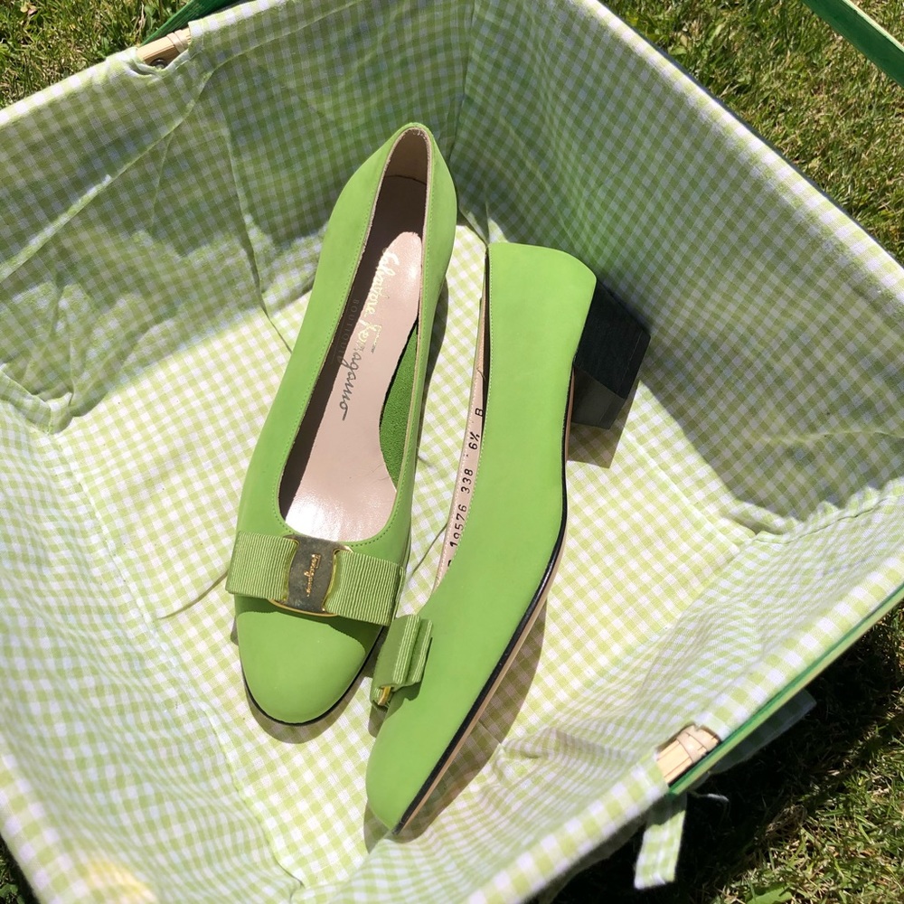 NEW! Suede Salvatore Ferragamo Ballet Flats